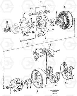 15520 Alternator EW150C SER NO 689-, Volvo Construction Equipment