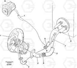 67741 Hydraulic system suction lines EW150C SER NO 689-, Volvo Construction Equipment