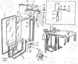 48018 Front window, Lifting device EW150C SER NO 689-, Volvo Construction Equipment