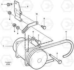 6989 Compressor with fitting parts Cooling agent R134 A EW150C SER NO 689-, Volvo Construction Equipment