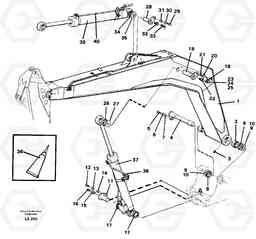 43794 Backhoe boom incl. attachements, 4.90 M EW150C SER NO 689-, Volvo Construction Equipment