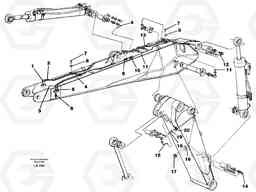 49031 Adjustable boom incl. lubricant pipes EW150C SER NO 689-, Volvo Construction Equipment
