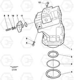 12597 Hydraulic motor, travel EW150C SER NO 689-, Volvo Construction Equipment