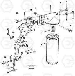 5508 Oil filter, by pass EC450 SER NO 1782-1909, Volvo Construction Equipment