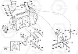 102725 Injection pump: lubricating pipe EC450 SER NO 1782-1909, Volvo Construction Equipment