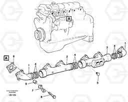 23977 Exhaust pipe EC450 SER NO 1782-1909, Volvo Construction Equipment