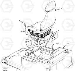 43547 Operator seat with fitting parts EC450 SER NO 1782-1909, Volvo Construction Equipment