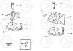 14017 Engine mounting EC450 SER NO 1782-1909, Volvo Construction Equipment