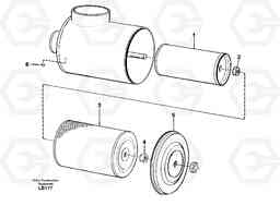 23978 Air filter EC450 SER NO 1782-1909, Volvo Construction Equipment