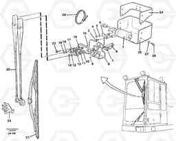 39835 Windscreen wiper, upper EC450 SER NO 1782-1909, Volvo Construction Equipment