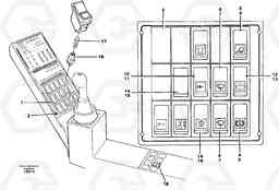 45171 Rocker switch panel EC450 SER NO 1782-1909, Volvo Construction Equipment