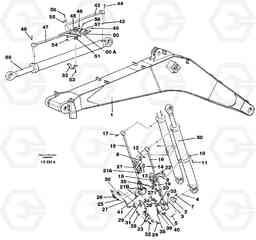 68722 Cylinder hydraulics, backhoe boom EC450 SER NO 1782-1909, Volvo Construction Equipment