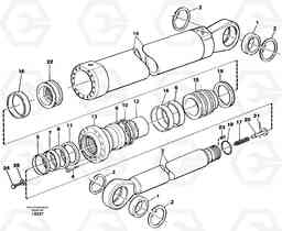 42712 Dipper cylinder, backhoe equipment EC450 SER NO 1782-1909, Volvo Construction Equipment
