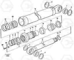 61797 Boom cylinder, backhoe boom 6.65m, handling boom 8.6m EC450 SER NO 1782-1909, Volvo Construction Equipment