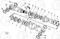 38198 Crane beam cylinder, material handle equipment EC450 SER NO 1782-1909, Volvo Construction Equipment