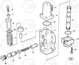 58676 Four-way valve, boom secondary EC450 SER NO 1782-1909, Volvo Construction Equipment