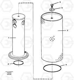 28380 Return strainer EC450 SER NO 1782-1909, Volvo Construction Equipment