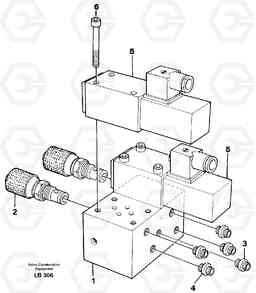 36869 Control block for end position damp EC450 SER NO 1782-1909, Volvo Construction Equipment