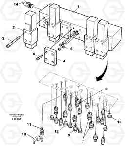 36866 Control valve block EC450 SER NO 1782-1909, Volvo Construction Equipment