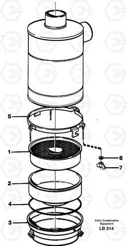 83540 Air filter. EC450 SER NO 1782-1909, Volvo Construction Equipment