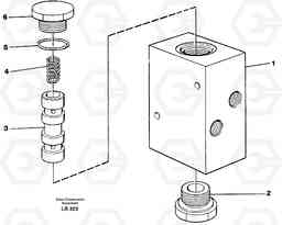 31105 Valve, travel brake EC450 SER NO 1782-1909, Volvo Construction Equipment