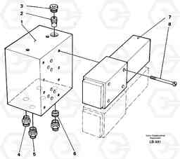 36870 Control bloc, quickfit, hydraulic EC450 SER NO 1782-1909, Volvo Construction Equipment