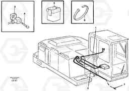 48496 Cable harness, upper section, material handling equipment 3 pcs EC450 SER NO 1782-1909, Volvo Construction Equipment