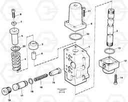 58684 Four-way valve, dipper secondary EC650 SER NO 539-618, Volvo Construction Equipment