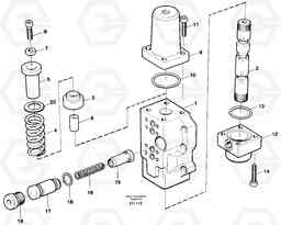 58684 Four-way valve, dipper secondary EC650 SER NO 539-618, Volvo Construction Equipment