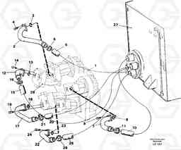 25812 Hydraulic system suction lines EC650 SER NO 539-618, Volvo Construction Equipment