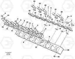 21538 Conneection block with hoses EC650 SER NO 539-618, Volvo Construction Equipment