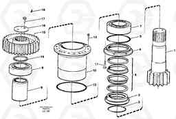 25143 Slew drive shaft EC650 SER NO 539-618, Volvo Construction Equipment