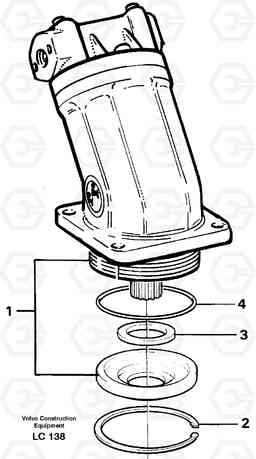 25147 Hydraulic motor, slew gear box EC650 SER NO 539-618, Volvo Construction Equipment