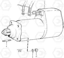 25224 Starter motor, mounting EC650 SER NO 539-618, Volvo Construction Equipment