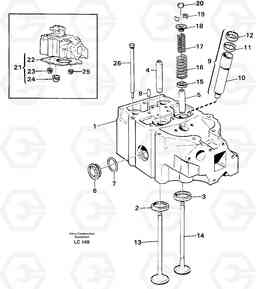 22717 Cylinder head. EC650 SER NO 539-618, Volvo Construction Equipment