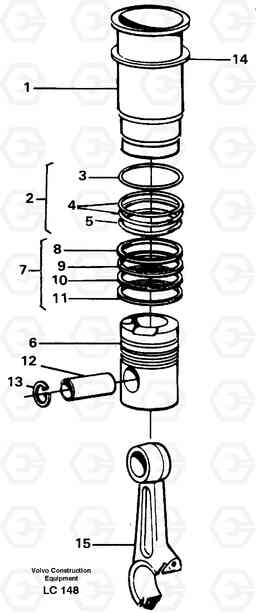 15300 Cylinder liner EC650 SER NO 539-618, Volvo Construction Equipment