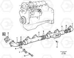 24874 Exhaust pipe EC650 SER NO 539-618, Volvo Construction Equipment