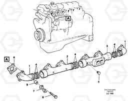 24874 Exhaust pipe EC650 SER NO 539-618, Volvo Construction Equipment