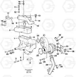 94384 Thermostat housing EC650 SER NO 539-618, Volvo Construction Equipment