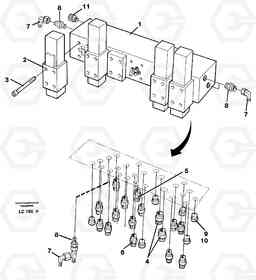 28881 Control valve block EC650 SER NO 539-618, Volvo Construction Equipment