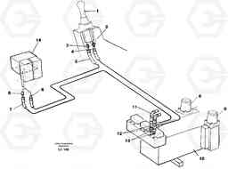 28880 Servo hydraulics, dipper arm EC650 SER NO 539-618, Volvo Construction Equipment