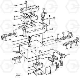 28883 Valve-block rotating equipment EC650 SER NO 539-618, Volvo Construction Equipment