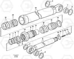 68733 Dipper arm cylinder, material handling equipment EC650 SER NO 539-618, Volvo Construction Equipment