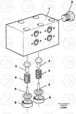 23125 Anticavitation valve EC650 SER NO 539-618, Volvo Construction Equipment