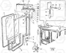 48019 Front window, lifting device EC650 SER NO 539-618, Volvo Construction Equipment