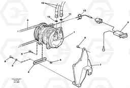 30695 Compressor with fitting parts, cooling agent R134a EC650 SER NO 539-618, Volvo Construction Equipment