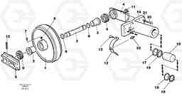 26502 Front idler, tension cylinder EC650 SER NO 539-618, Volvo Construction Equipment