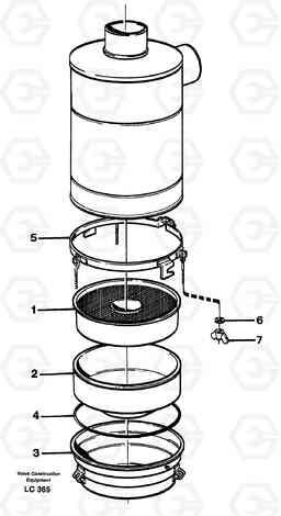 84642 Air filter. EC650 SER NO 539-618, Volvo Construction Equipment