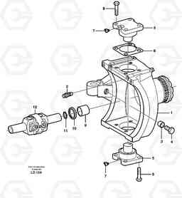 26516 Front axle, Knuckle ret EW160 SER NO 1001-1912, Volvo Construction Equipment