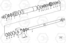 26527 Steering cylinder EW160 SER NO 1001-1912, Volvo Construction Equipment